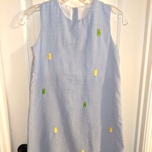 Seersucker Gingham Dress with bunnies